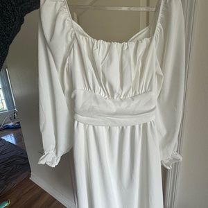 White flowy dress